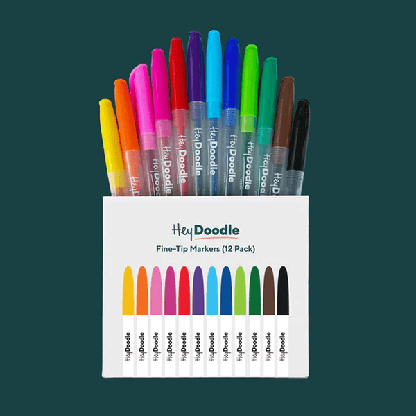 Hey Doodle 12 Pen Set - Fine Tip