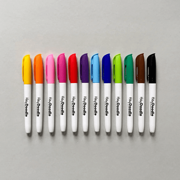 Hey Doodle 12 Pen Set - Standard Tip