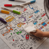 Hey Doodle Reusable Marker Playmat - Toot Toot Honk