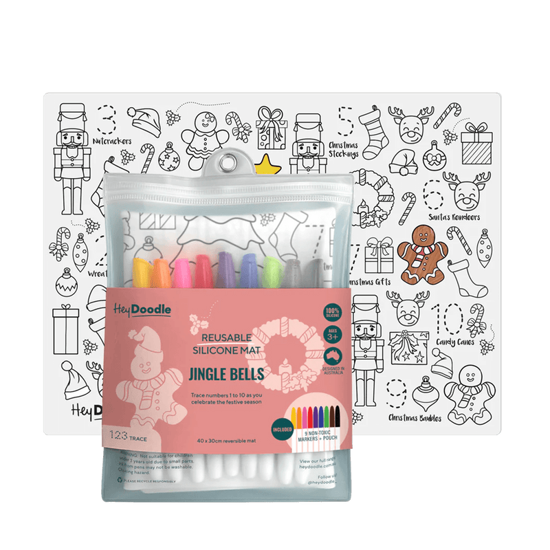 Hey Doodle Reusable Marker Playmat - Jingle Bells