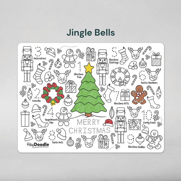 Hey Doodle Reusable Marker Playmat - Jingle Bells