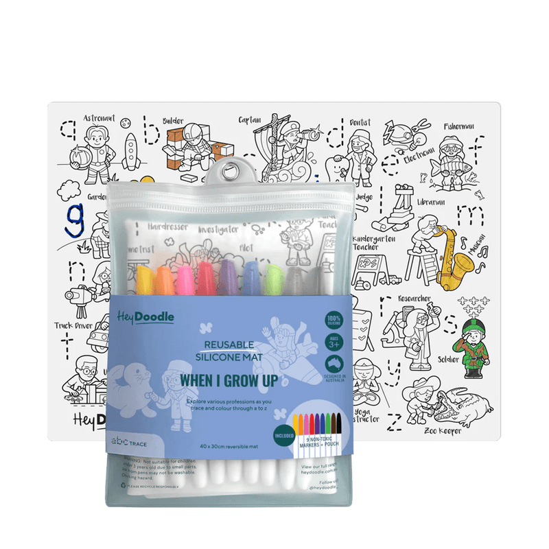 Hey Doodle Reusable Marker Playmat - When I Grow Up