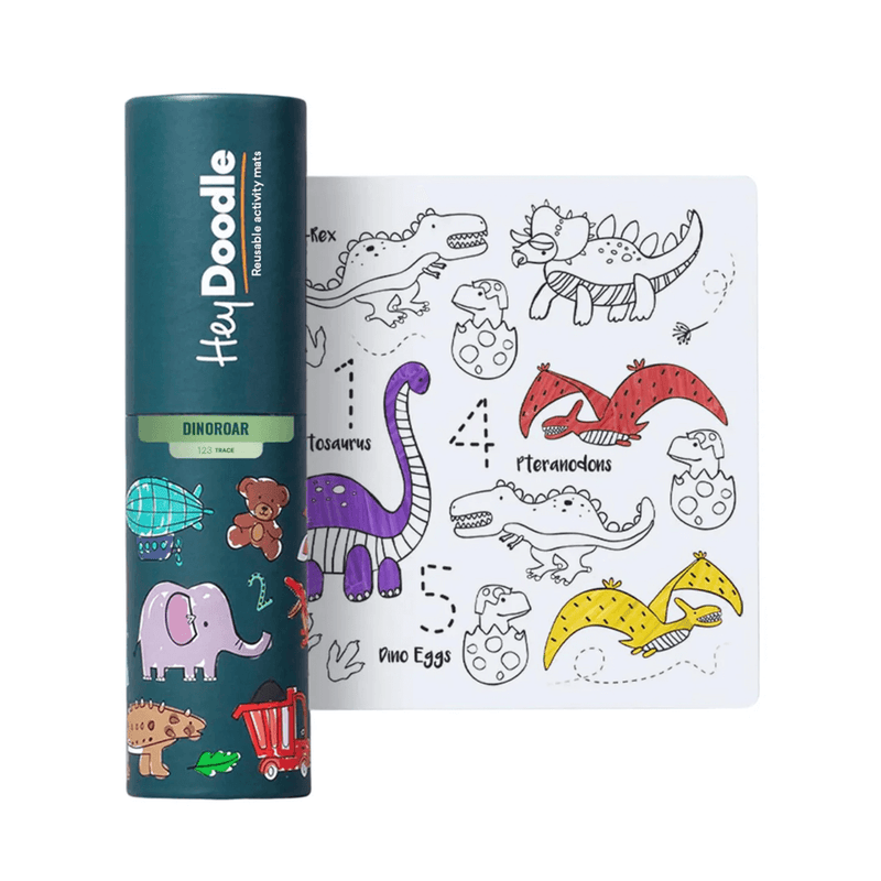 Hey Doodle Reusable Marker Mini Playmat - Dino Roar