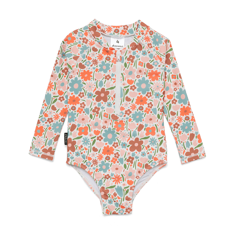 Crywolf Long Sleeve Swimsuit - Flower Market