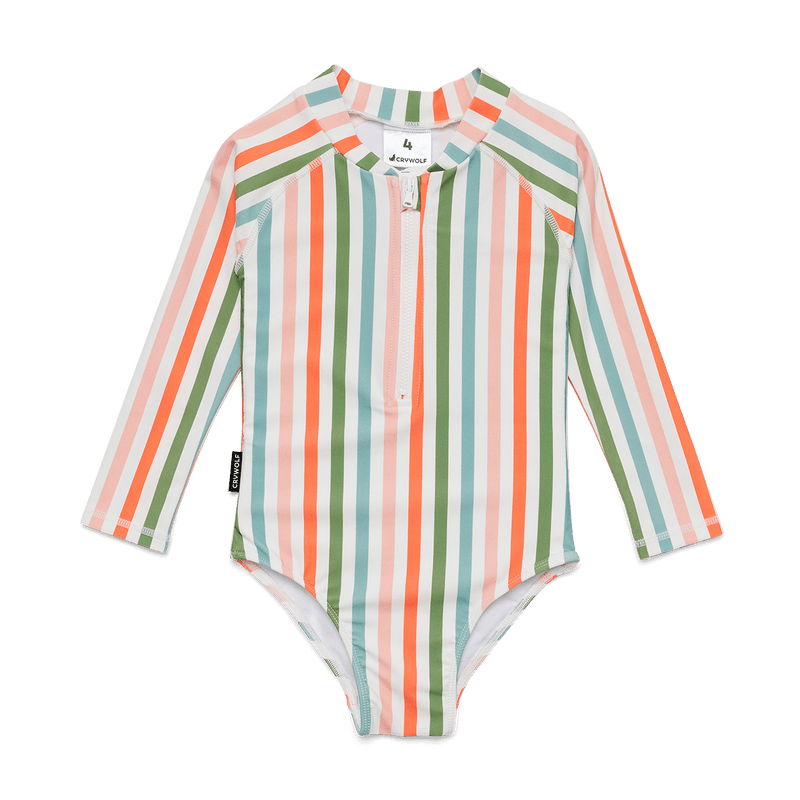 Crywolf Long Sleeve Swimsuit - Summer Stripe