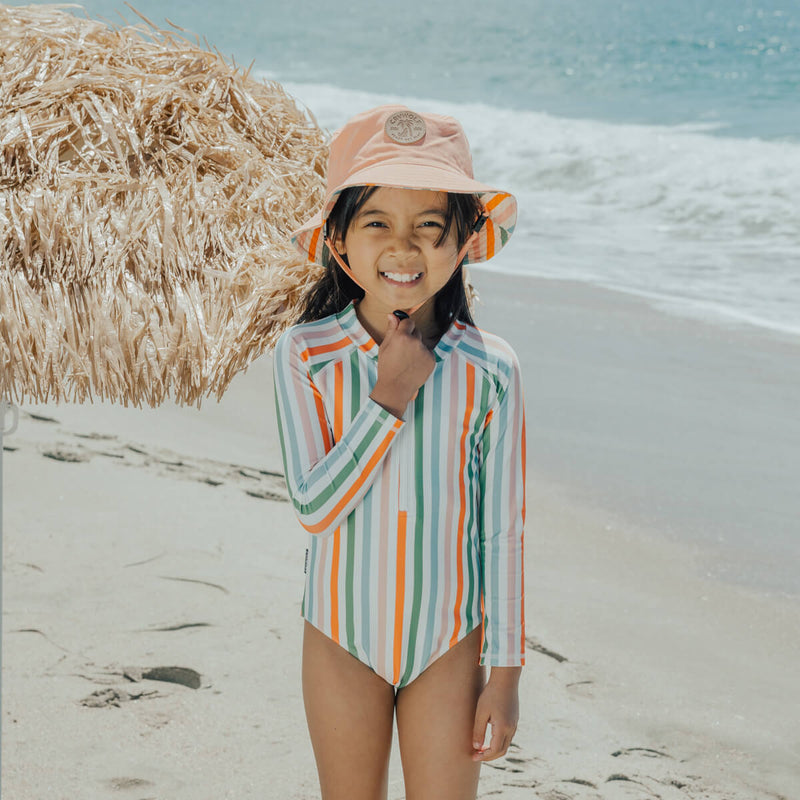 Crywolf Long Sleeve Swimsuit - Summer Stripe