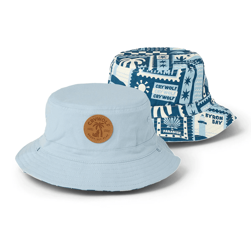 Crywolf Reversible Bucket Hat - Postcards