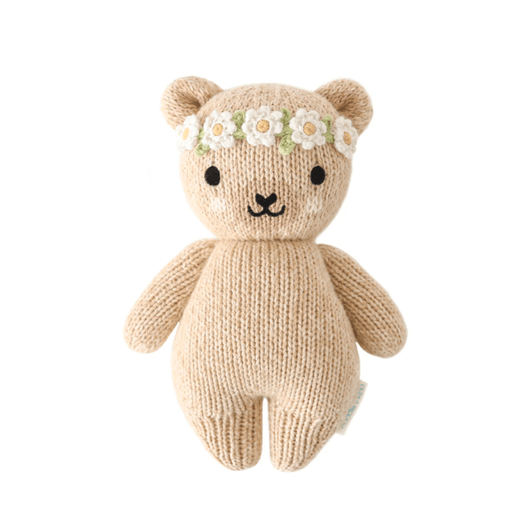 Cuddle + Kind Mini - Baby Honey Bear, Ivory Floral