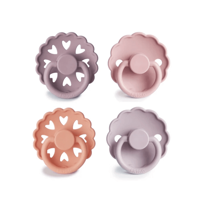 Frigg 4 Pack Pacifier - Round Latex - Sunset Bliss