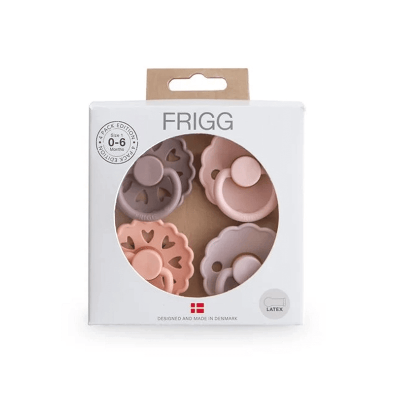 Frigg 4 Pack Pacifier - Round Latex - Sunset Bliss