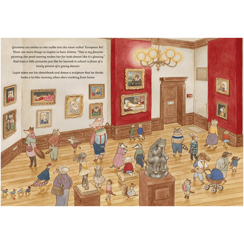 Cat Family at the Museum by Lucy Brownridge