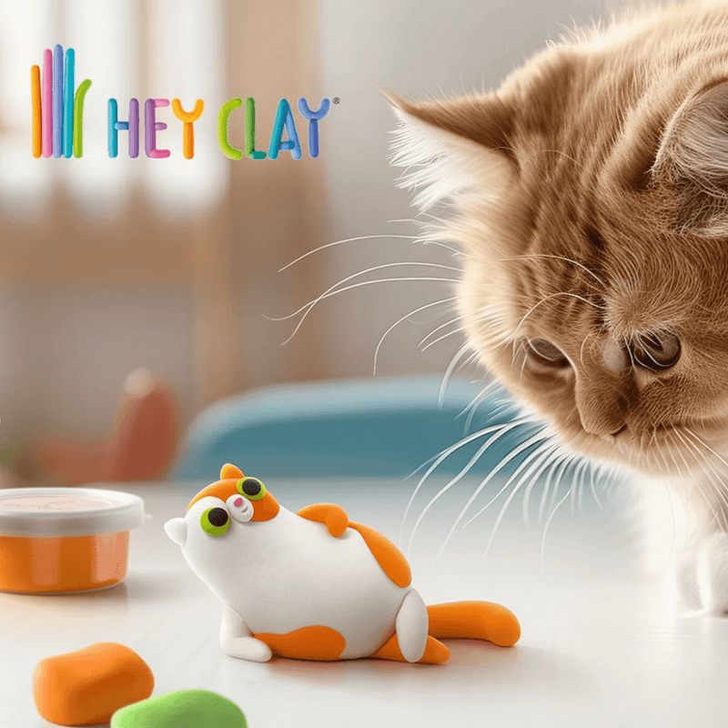 Hey Clay Fluffy Pets - Persian Cat, Mouse & Chihuahua