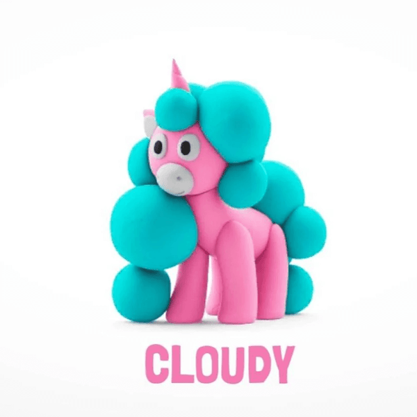 Hey Clay Single Pack - Rainbow Unicorn, Cloudy