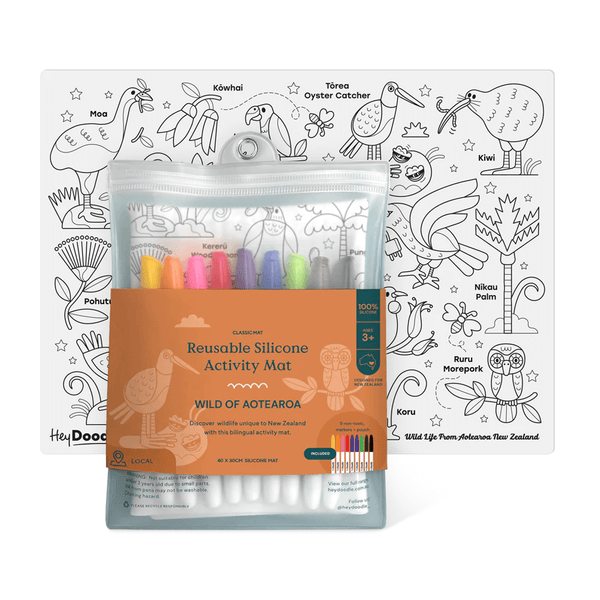 Hey Doodle Reusable Marker Playmat - Wild Of Aotearoa