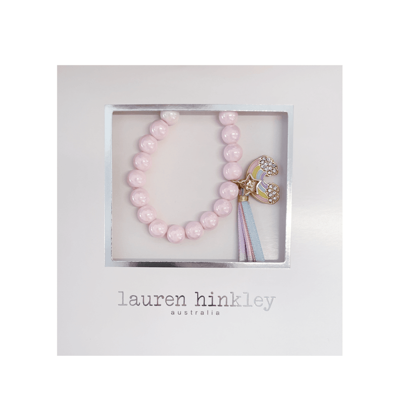 Lauren Hinkley Rainbow Pink Elastic Bracelet