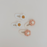 Little Sunday Crochet Daisy Clips | Blush