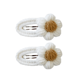 Little Sunday Crochet Daisy Clips | Cream