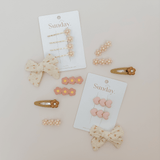 Little Sunday Daisy Hair Pins - Peachy