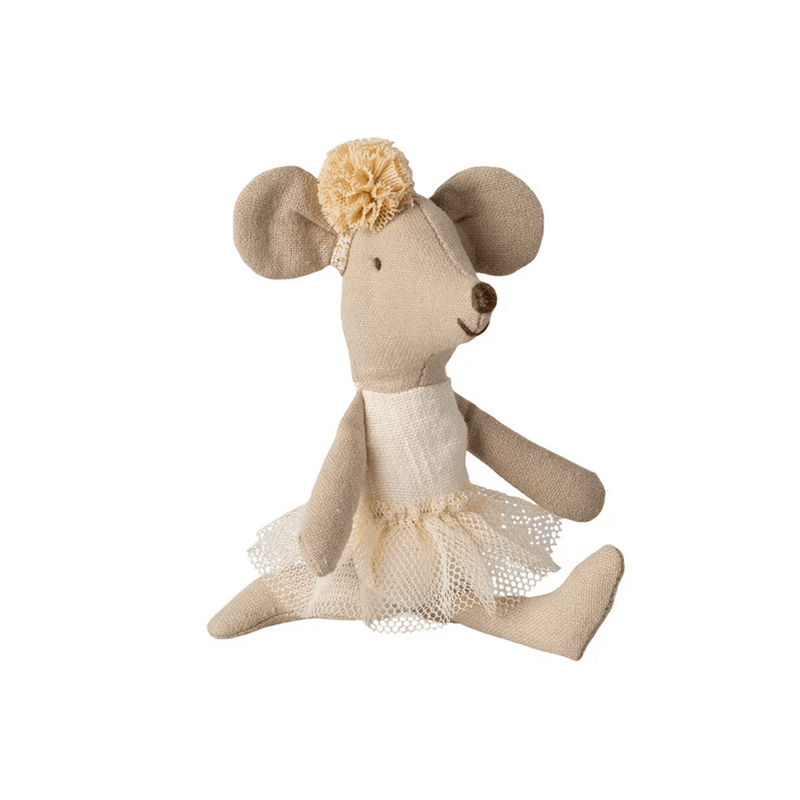 Maileg Little Sister Ballerina Mouse - Off White