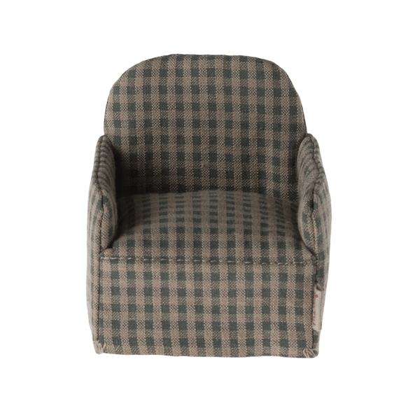 Maileg Chair for Mouse - Green Checker