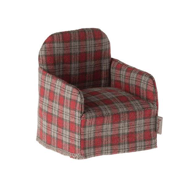 Maileg Chair for Mouse - Red Checker