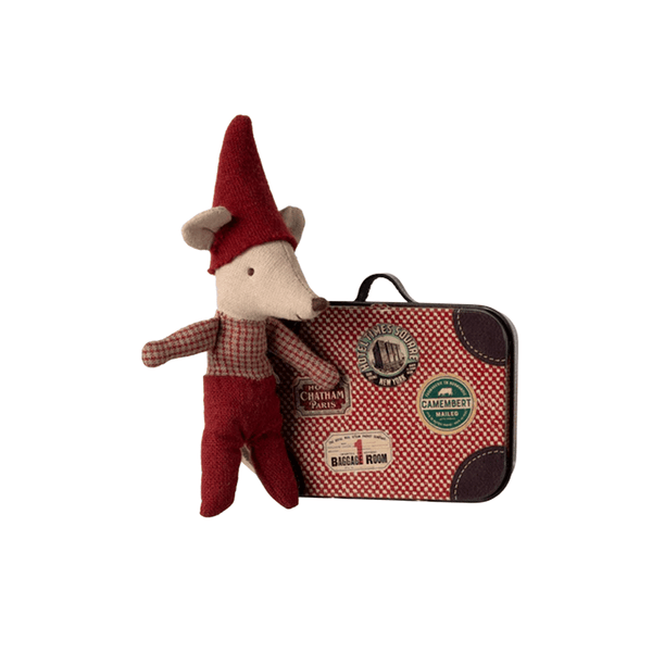 Maileg Christmas Mouse Baby In Suitcase