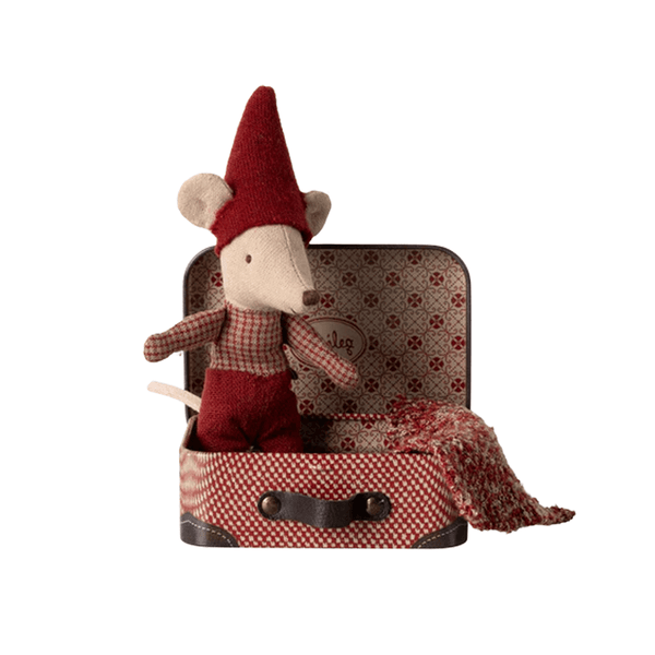 Maileg Christmas Mouse Baby In Suitcase