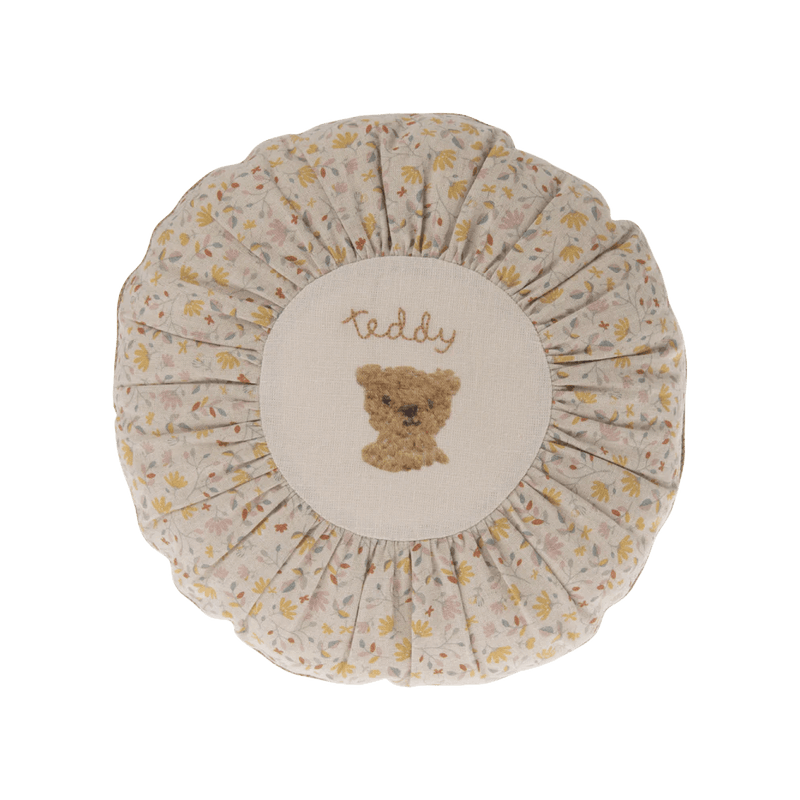 Maileg Cushion Round - Small Teddy Flower