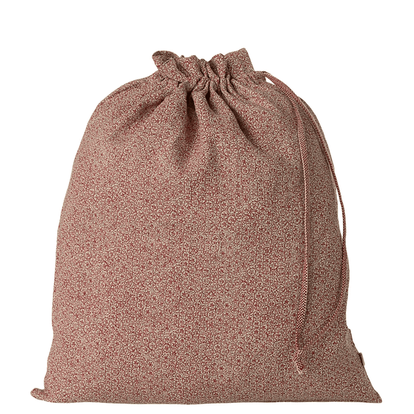 Maileg Fabric Bag Large - Plumeria Sand Red