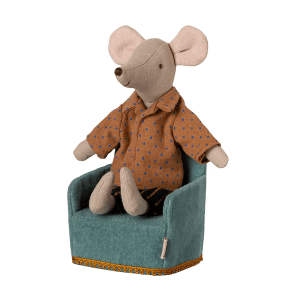 Maileg Folding Chair Mouse - Mint