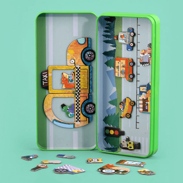 Travel Magnetic Puzzle Box - Cars