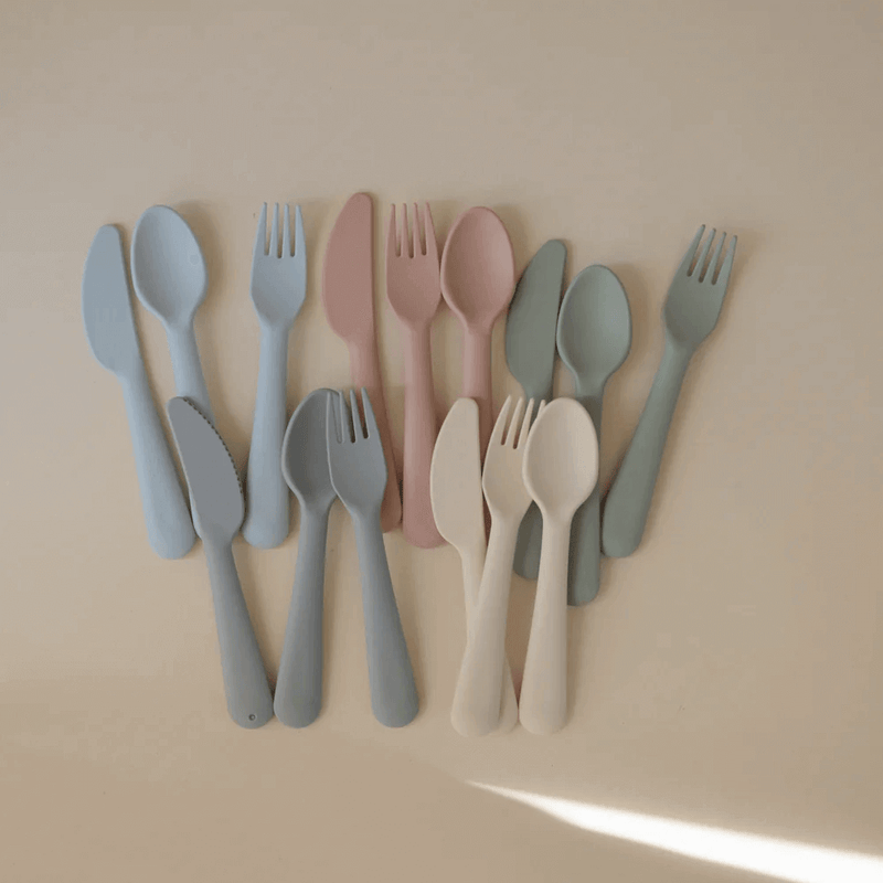 Mushie Dinnerware Cutlery Set - Ivory