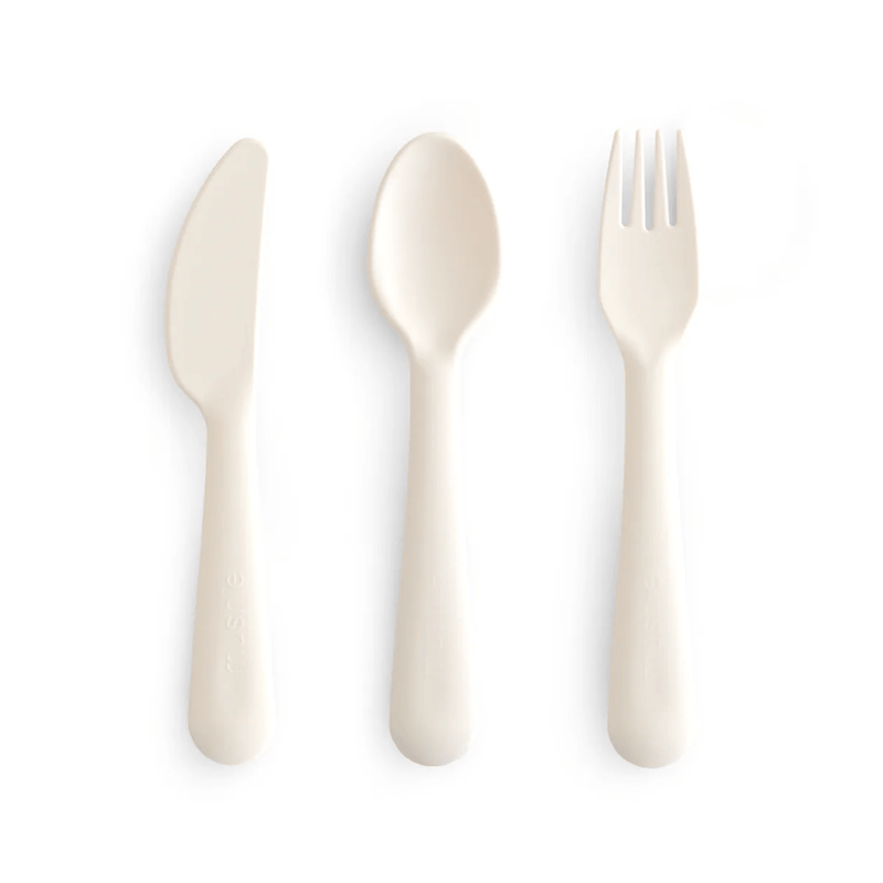 Mushie Dinnerware Cutlery Set - Ivory