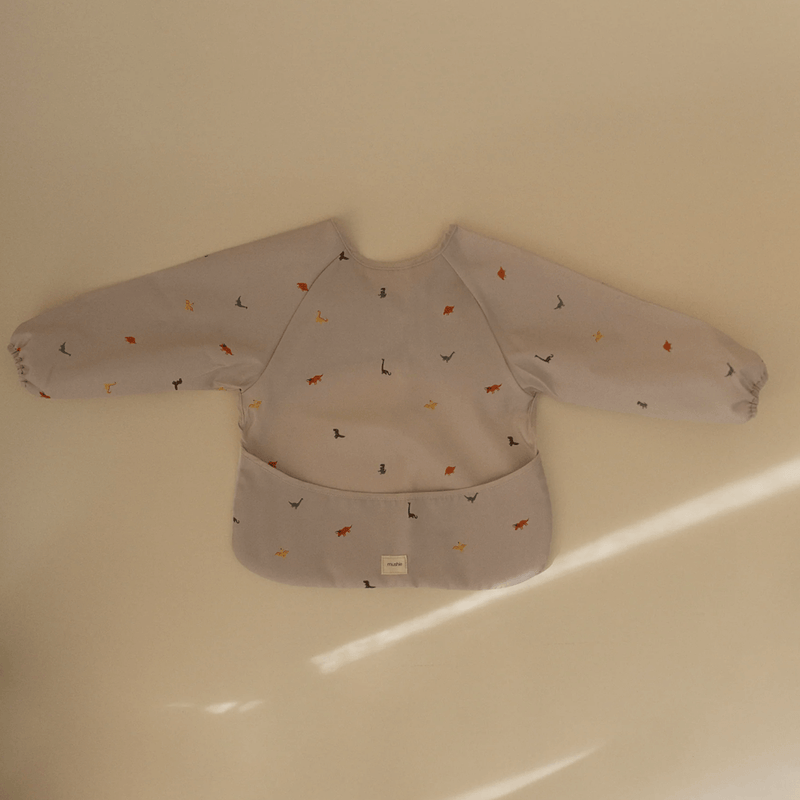 Mushie Long Sleeve Bib - Dinosaurs