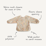 Mushie Long Sleeve Bib - Pastel Blooms