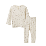 Nature Baby 2PC Long Sleeve Pointelle Pyjama Set - Aster Floral