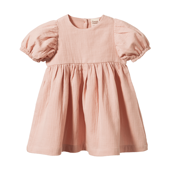 Nature Baby Albertine Dress - Rose Dust Crinkle