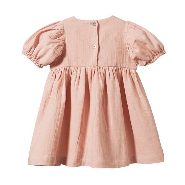 Nature Baby Albertine Dress - Rose Dust Crinkle