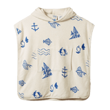 Nature Baby Organic Cotton Poncho Towel - Atlantic Print