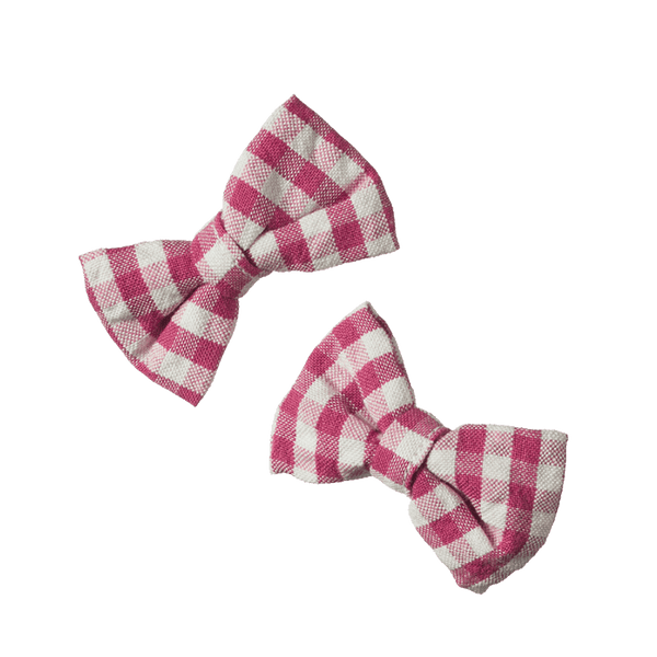 Nature Baby Bow Hair Clips 2 Pack - Jam Check