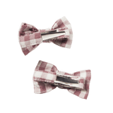 Nature Baby Bow Hair Clips 2 Pack -Twilight Check