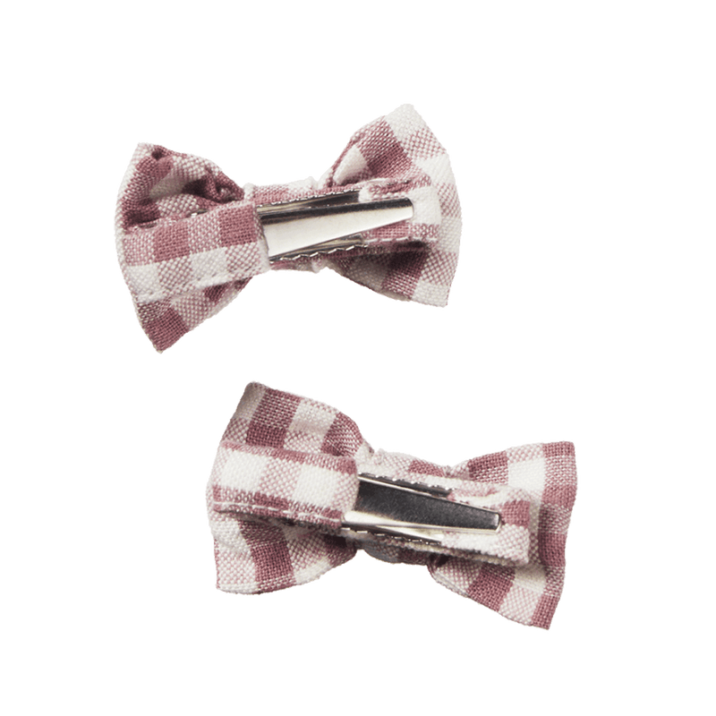 Nature Baby Bow Hair Clips 2 Pack -Twilight Check