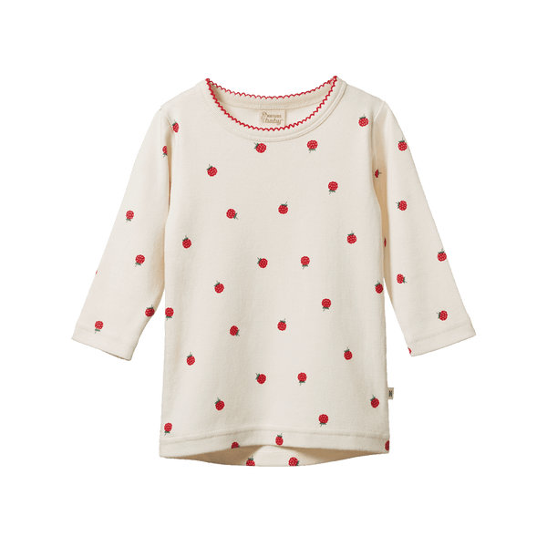 Nature Baby Long Sleeve Cloud Tee - Raspberry