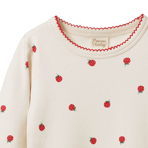 Nature Baby Long Sleeve Cloud Tee - Raspberry