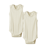 Nature Baby Singlet 2 Pack Bodysuits - Natural