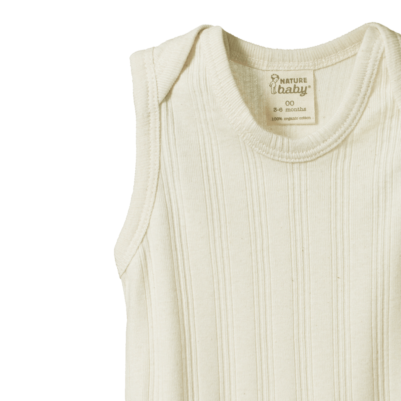 Nature Baby Singlet 2 Pack Bodysuits - Natural