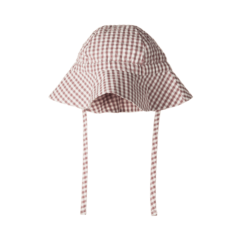 Nature Baby Gingham Sunhat - Twilight Check