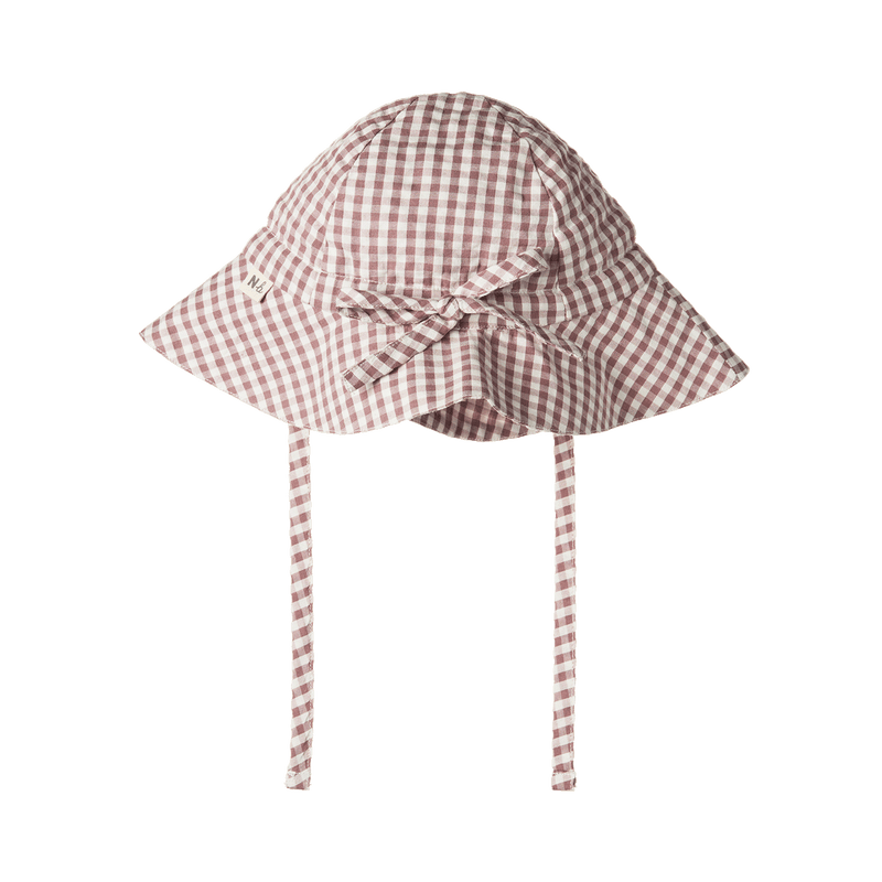 Nature Baby Gingham Sunhat - Twilight Check