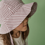 Nature Baby Gingham Sunhat - Twilight Check