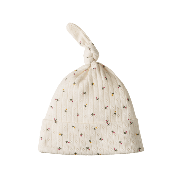 Nature Baby Cotton Knotted Beanie - Aster Floral